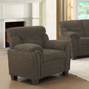 Coaster Furniture Clementine 506573 Upholstered Padded Arm Accent Chair - Brown IMAGE 7