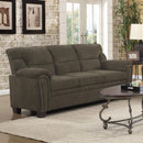 Coaster Furniture Clementine 506571 Upholstered Padded Arm Sofa - Brown IMAGE 5