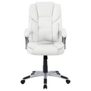 Coaster Furniture Kaffir 801140 Upholstered Adjustable Home Office Desk Chair - White IMAGE 3