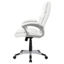 Coaster Furniture Kaffir 801140 Upholstered Adjustable Home Office Desk Chair - White IMAGE 5
