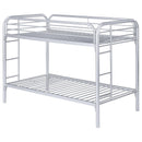 Coaster Furniture Morgan 2256V Metal Twin Over Twin Bunk Bed - Silver IMAGE 3