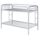 Coaster Furniture Morgan 2256V Metal Twin Over Twin Bunk Bed - Silver IMAGE 6