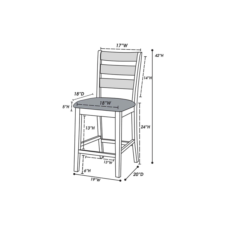 Poundex F1297 Counter Height Chair IMAGE 7