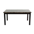 Poundex Dining Table with Faux Marble Top F2093 IMAGE 2