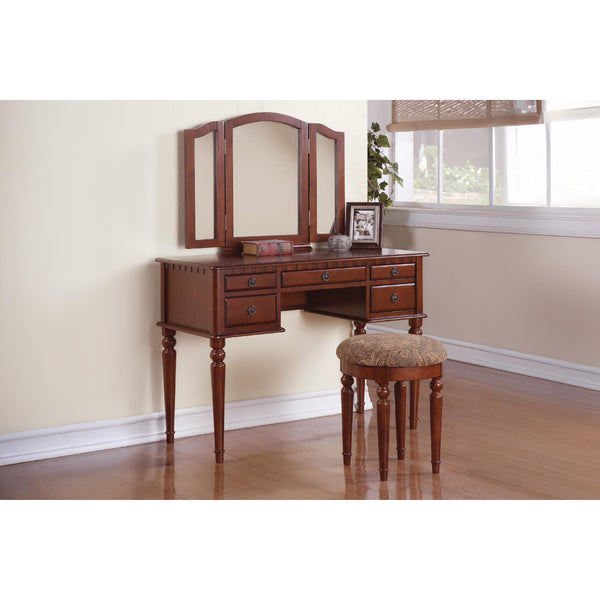 Poundex 5-Drawer Vanity Set F4071 IMAGE 1
