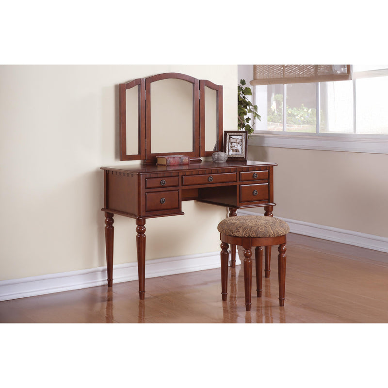 Poundex 5-Drawer Vanity Set F4071 IMAGE 1