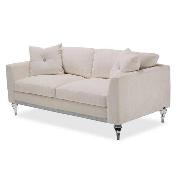 Michael Amini Glimmering Heights Stationary Fabric Loveseat 9011825-CLOUD-002 IMAGE 1