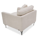 Michael Amini Glimmering Heights Stationary Fabric Chair 9011835-CLOUD-002 IMAGE 3