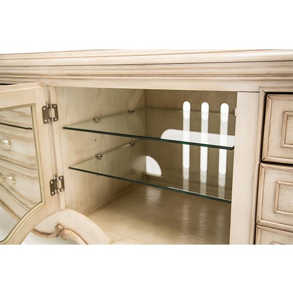 Michael Amini Platine de Royale TV Stand with Cable Management 09098-201 IMAGE 3