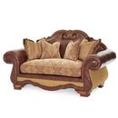 Michael Amini Tuscano Stationary Leather/Fabric Loveseat 34925-SPICE-26 IMAGE 2