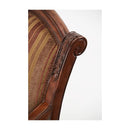 Michael Amini Tuscano Stationary Leather/Fabric Chair 34934-OLIVE-26 IMAGE 4