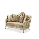 Michael Amini Villa Di Como Stationary Fabric Loveseat 9053825-CREAM-115 IMAGE 1
