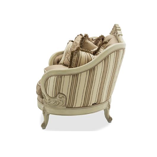 Michael Amini Villa Di Como Stationary Fabric Loveseat 9053825-CREAM-115 IMAGE 3