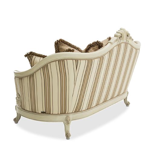Michael Amini Villa Di Como Stationary Fabric Loveseat 9053825-CREAM-115 IMAGE 4