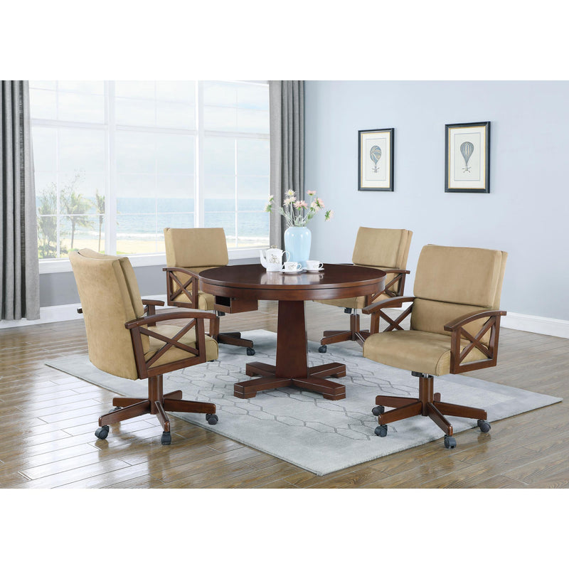 Coaster Furniture Marietta 100172 Upholstered Swivel Dining and Game Chair - Tobacco IMAGE 10