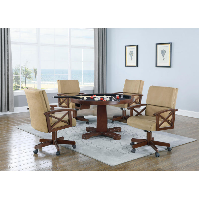 Coaster Furniture Marietta 100172 Upholstered Swivel Dining and Game Chair - Tobacco IMAGE 12