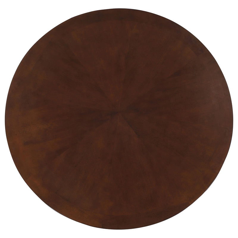 Coaster Furniture Marietta 100171 Round Dining and Billiard Poker Game Table - Tobacco IMAGE 10