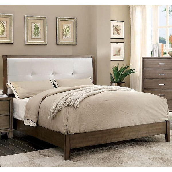 Furniture of America Enrico I California King Upholstered Platform Bed CM7068GY-CK-BED IMAGE 1