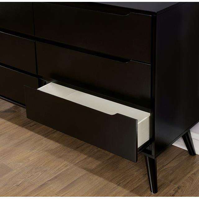 Furniture of America Lennart II 6-Drawer Dresser CM7386BK-D IMAGE 4