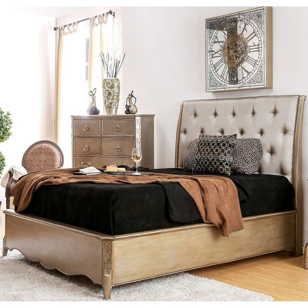 Furniture of America Celine King Upholstered Panel Bed CM7432EK-BED IMAGE 1