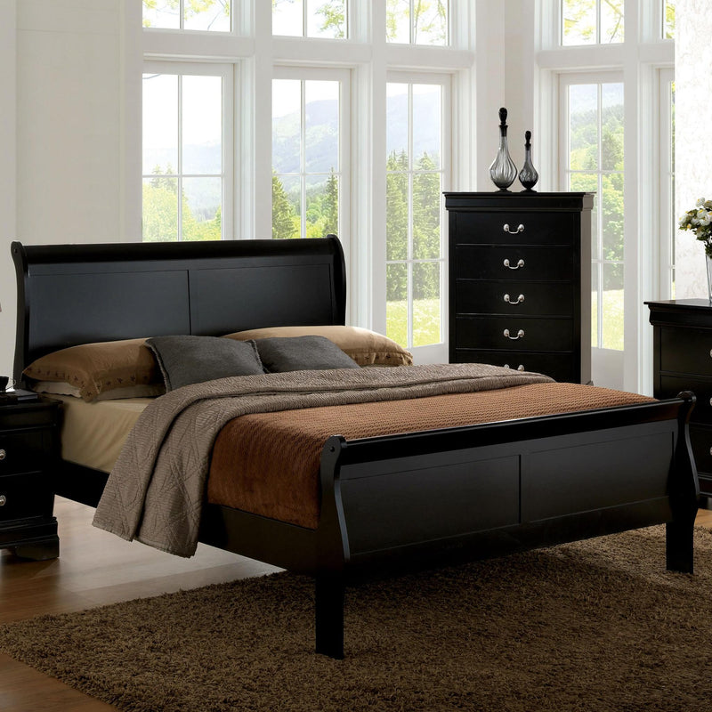 Furniture of America Louis Philippe III Twin Sleigh Bed CM7866BK-T-BED IMAGE 1