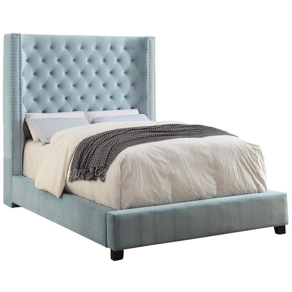 Furniture of America Mirabelle California King Upholstered Panel Bed CM7679BL-CK IMAGE 1