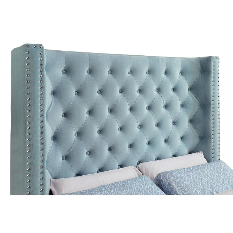 Furniture of America Mirabelle California King Upholstered Panel Bed CM7679BL-CK IMAGE 2