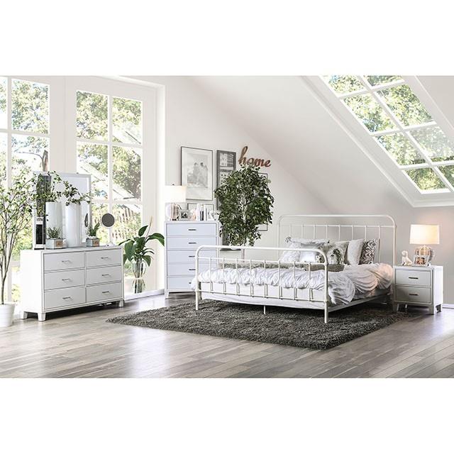 Furniture of America Iria CM7701WH-CK California King Bed IMAGE 2