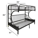 Acme Furniture Eclipse 02091W-BK Twin/Full Futon Bunk Bed IMAGE 5