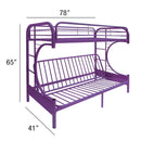 Acme Furniture Eclipse 02091W-PU Twin/Full Futon Bunk Bed IMAGE 5
