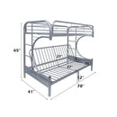 Acme Furniture Eclipse 02091W-SI Twin/Full Futon Bunk Bed IMAGE 6