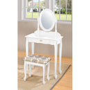 Acme Furniture Queen Anne 1-Drawer Vanity Set 02337WH IMAGE 1