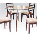 Acme Furniture Round Martini Dining Table with Glass Top 08185 IMAGE 1
