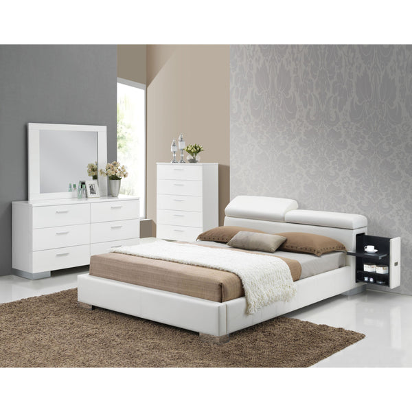 Acme Furniture Manjot California King Upholstered Platform Bed with Storage 20414CK IMAGE 1