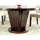 Furniture of America Round Cimma Dining Table with Pedestal Base CM3556T-TABLE IMAGE 5