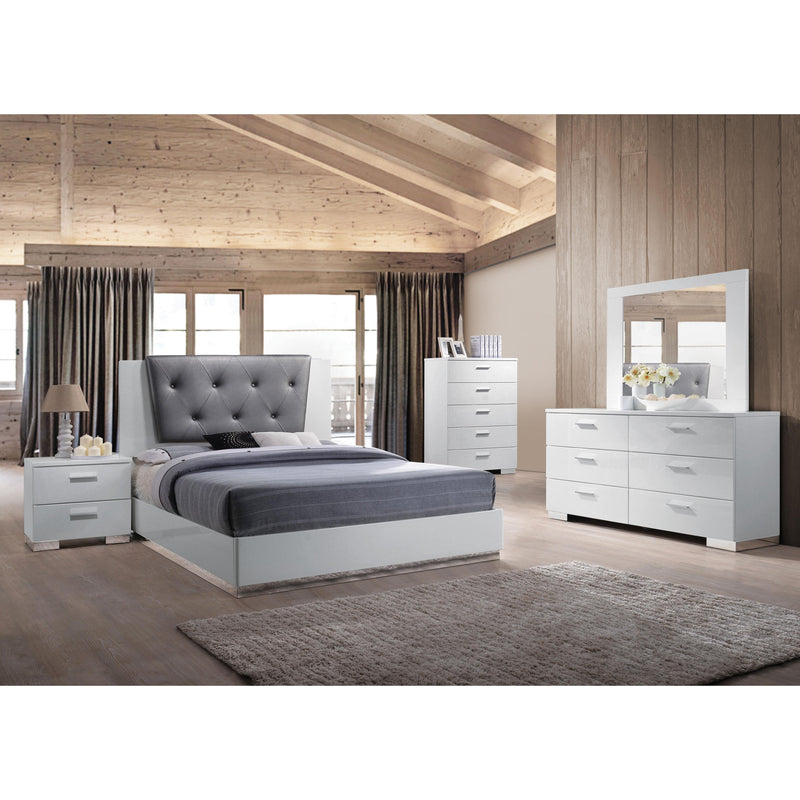 Acme Furniture Lorimar II Queen Upholstered Platform Bed 22620Q IMAGE 3
