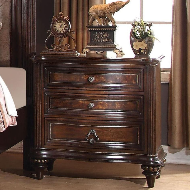 Acme Furniture Azis 3-Drawer Nightstand 23773 IMAGE 2