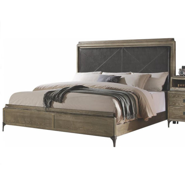 Acme Furniture Athouman King Upholstered Panel Bed 23907EK IMAGE 1