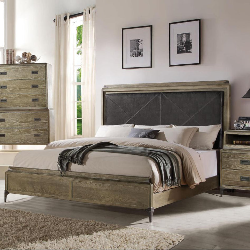 Acme Furniture Athouman King Upholstered Panel Bed 23907EK IMAGE 2