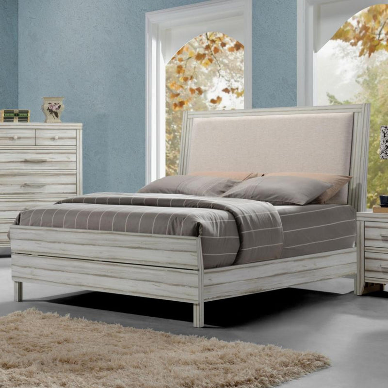 Acme Furniture Shayla King Upholstered Panel Bed 23977EK-HB/23968EK-FB/23972Q-R IMAGE 1