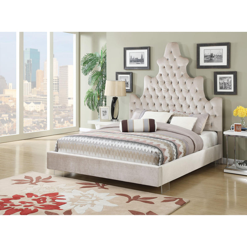 Acme Furniture Honesty King Upholstered Platform Bed 25027EK IMAGE 1