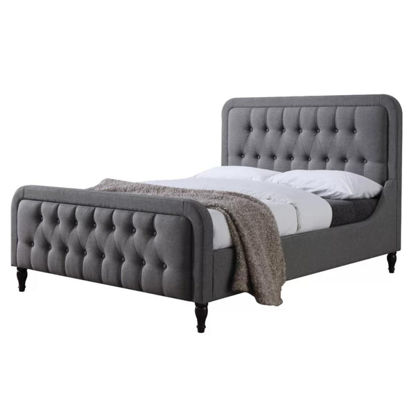 Acme Furniture Parisa King Upholstered Panel Bed 25687EK-HB/25688EK-FB/25689EK-R IMAGE 1