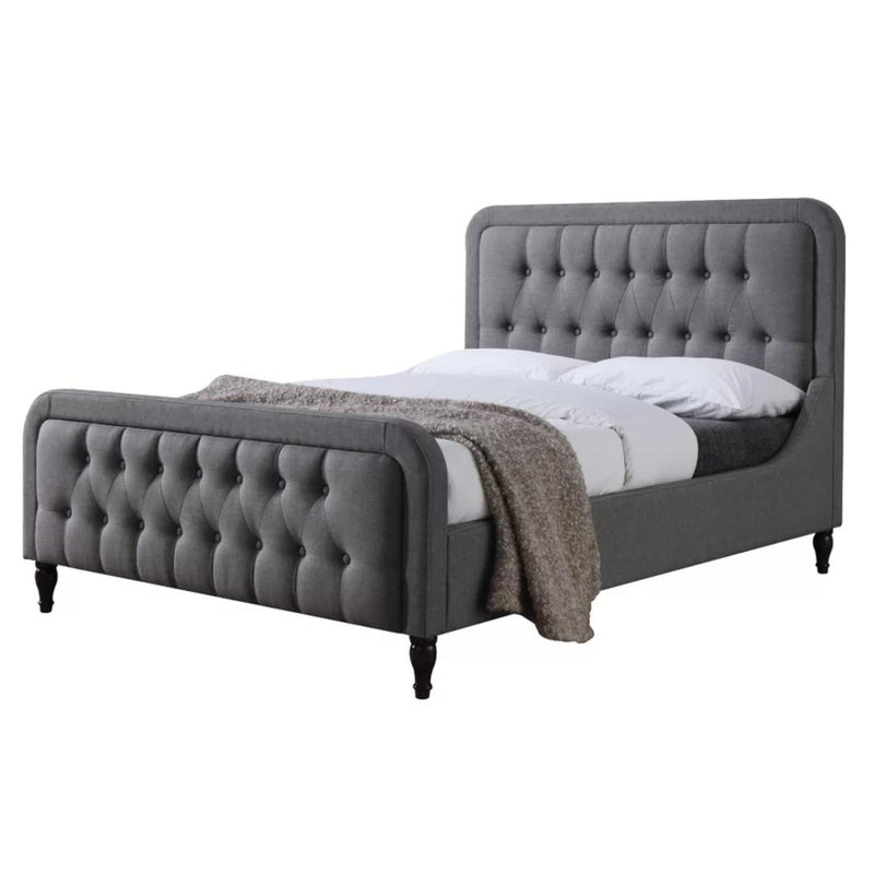 Acme Furniture Parisa King Upholstered Panel Bed 25687EK-HB/25688EK-FB/25689EK-R IMAGE 1