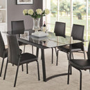 Acme Furniture Osias Dining Table with Glass Top 73155 IMAGE 1