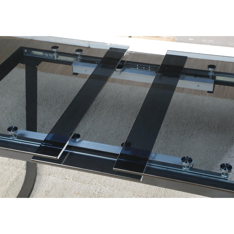 Acme Furniture Osias Dining Table with Glass Top 73155 IMAGE 2