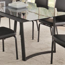 Acme Furniture Osias Dining Table with Glass Top 73155 IMAGE 3