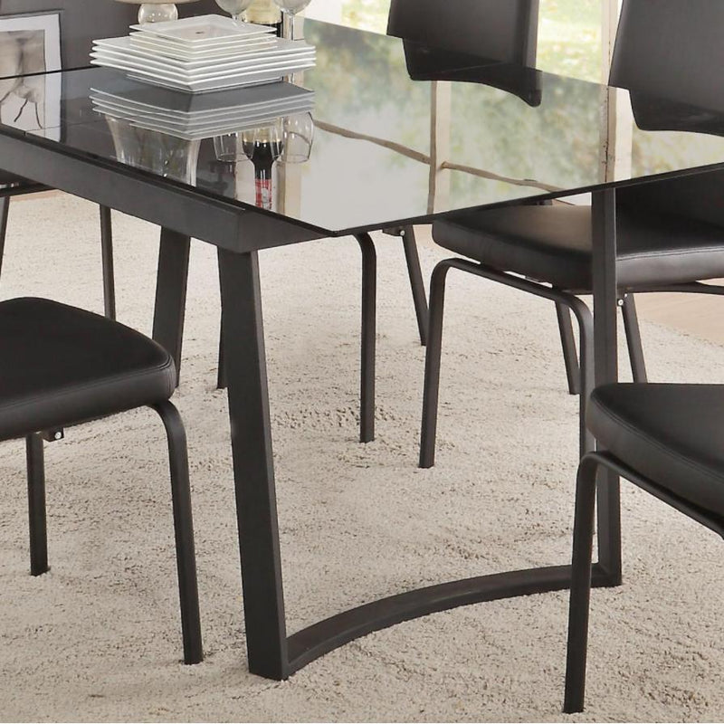 Acme Furniture Osias Dining Table with Glass Top 73155 IMAGE 3