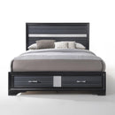Acme Furniture Naima 25897EK EK Bed with Storage IMAGE 3