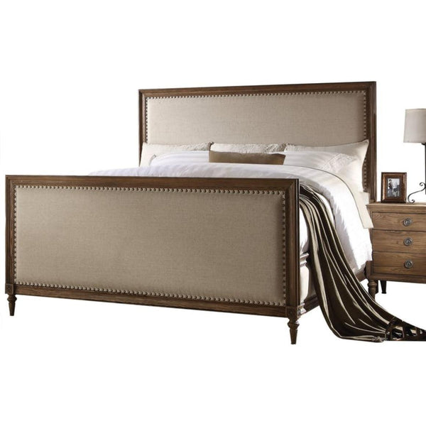 Acme Furniture Inverness Queen Upholstered Panel Bed 26091Q-HB/26090Q-FB/26092Q-R IMAGE 1