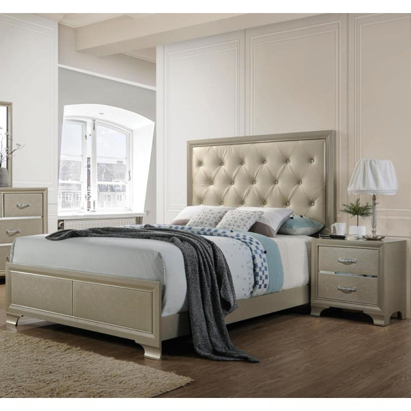 Acme Furniture Carine King Upholstered Panel Bed 26237EK IMAGE 1